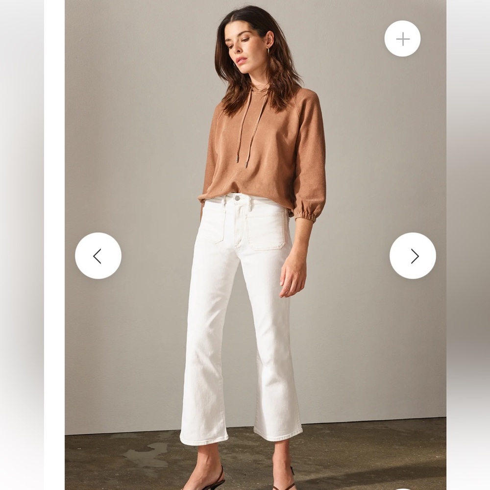 Joie White Boot-Cut Jeans